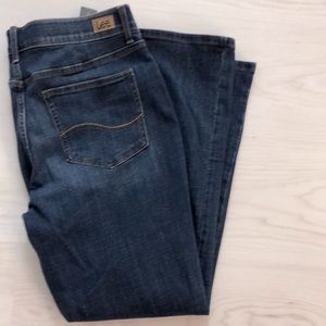 Lee Regular Fit Bootcut Mid Rise Flex Motion Jeans Womens Size 16 short